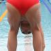 Championnats de France de natation à Amiens: Joé est sur les starting-blocs.