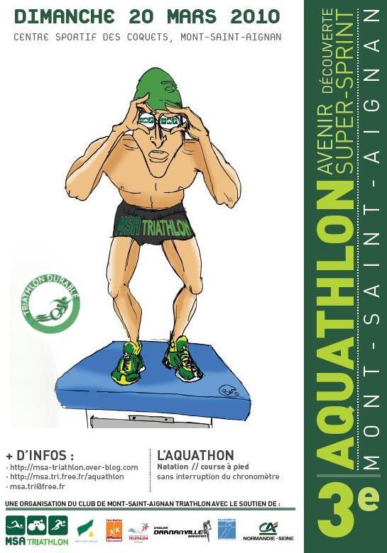 Aquathlon de Mt-St-Aignan: une compétition pour Samy.