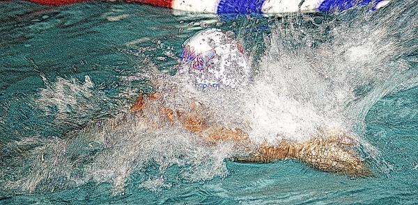 Meeting de natation "du bout de l'an" à St Lô: Joé accède aux finales du 200 m brasse et du 100 m nage libre.