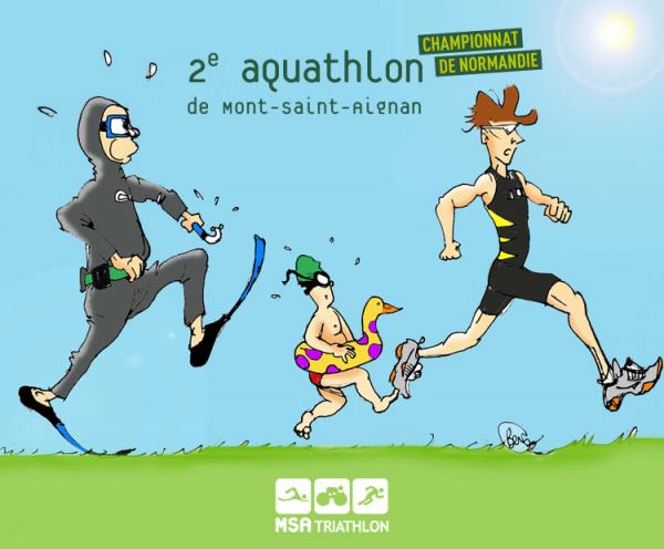 Championnat de normandie d'aquathlon.