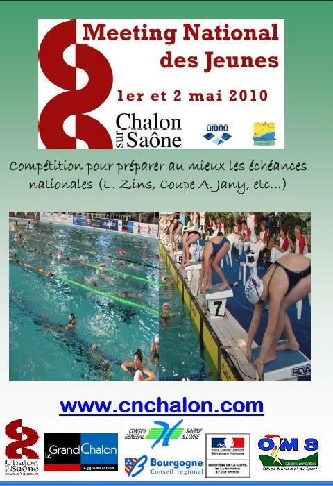 meeting national des jeunes de natation de Chalon sur Saône.