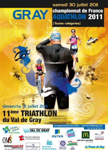 Championnat de France d'aquathlon à Gray: Samy poursuit sa préparation.
