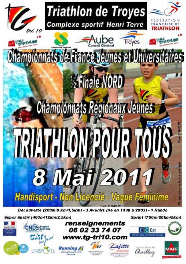 Demi-finale "Nord" des championnats de France de triathlon à Troyes: Samy à "l'Ouest"!